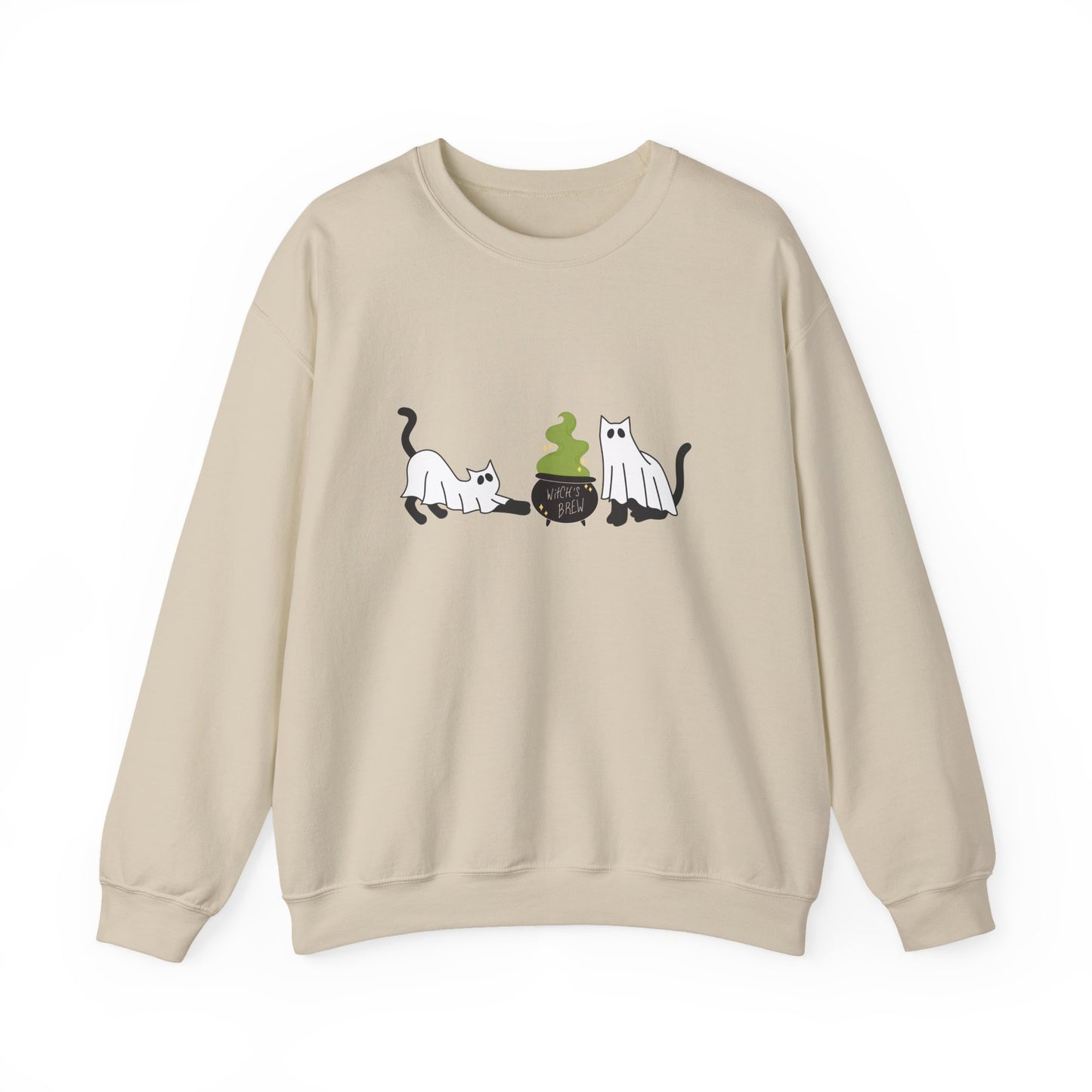 Cat-Themed Crewneck Sweatshirt, Perfect Gift for Cat Lovers, Cozy Fall/Festival Wear, Halloween Apparel, Unique Pet Lover Gift