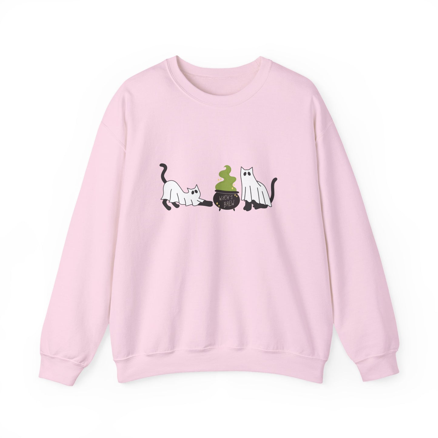 Cat-Themed Crewneck Sweatshirt, Perfect Gift for Cat Lovers, Cozy Fall/Festival Wear, Halloween Apparel, Unique Pet Lover Gift