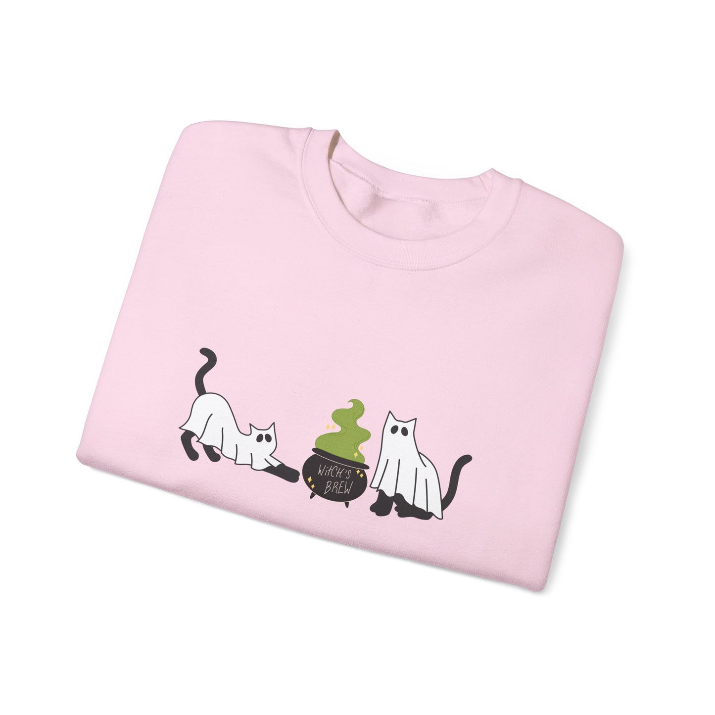 Cat-Themed Crewneck Sweatshirt, Perfect Gift for Cat Lovers, Cozy Fall/Festival Wear, Halloween Apparel, Unique Pet Lover Gift
